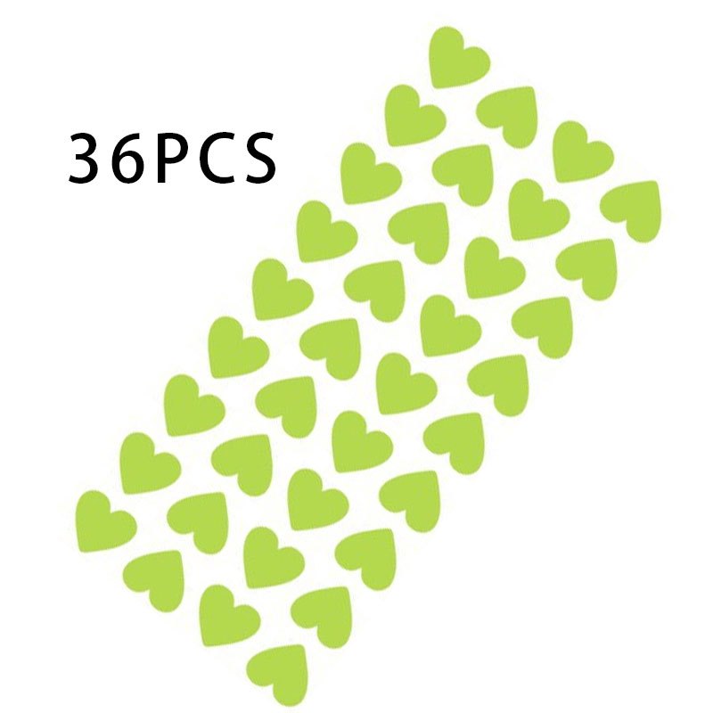 36pcs Glow In The Dark Switch Wall Stickers – Heart Shape Luminous Decals For Bedroom, Entryway, Living Room & Hallway – Removable Wall Decor For Apartments & Home – Easy To Apply & Remove