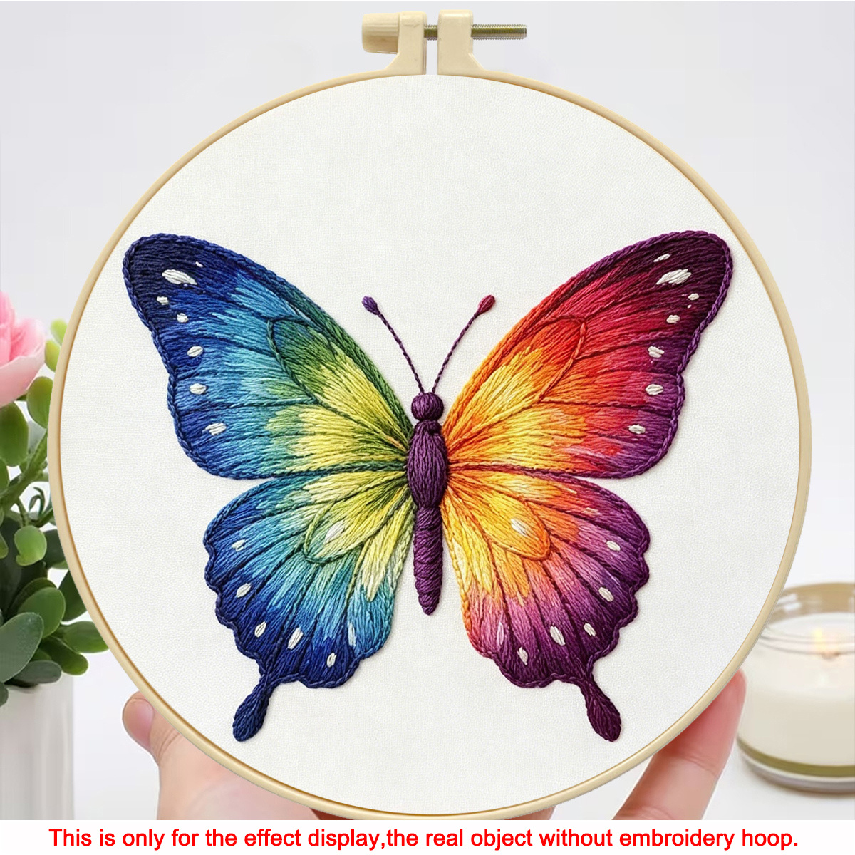 TEMU A Set Of Printed Embroidery Kits Featuring Colorful Designs, Themed Around Insects, Embroidery Enthusiasts And Beginners. It Includes Embroidery