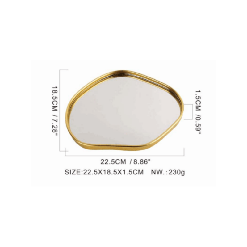 Elegant Metal Jewelry Tray, Oval Multifunctional Desktop Organizer, Irregular Design, Suitable For Vanity, Bathroom, Perfume, Cosmetics And Jewelry Tray, Jewelry Trays
