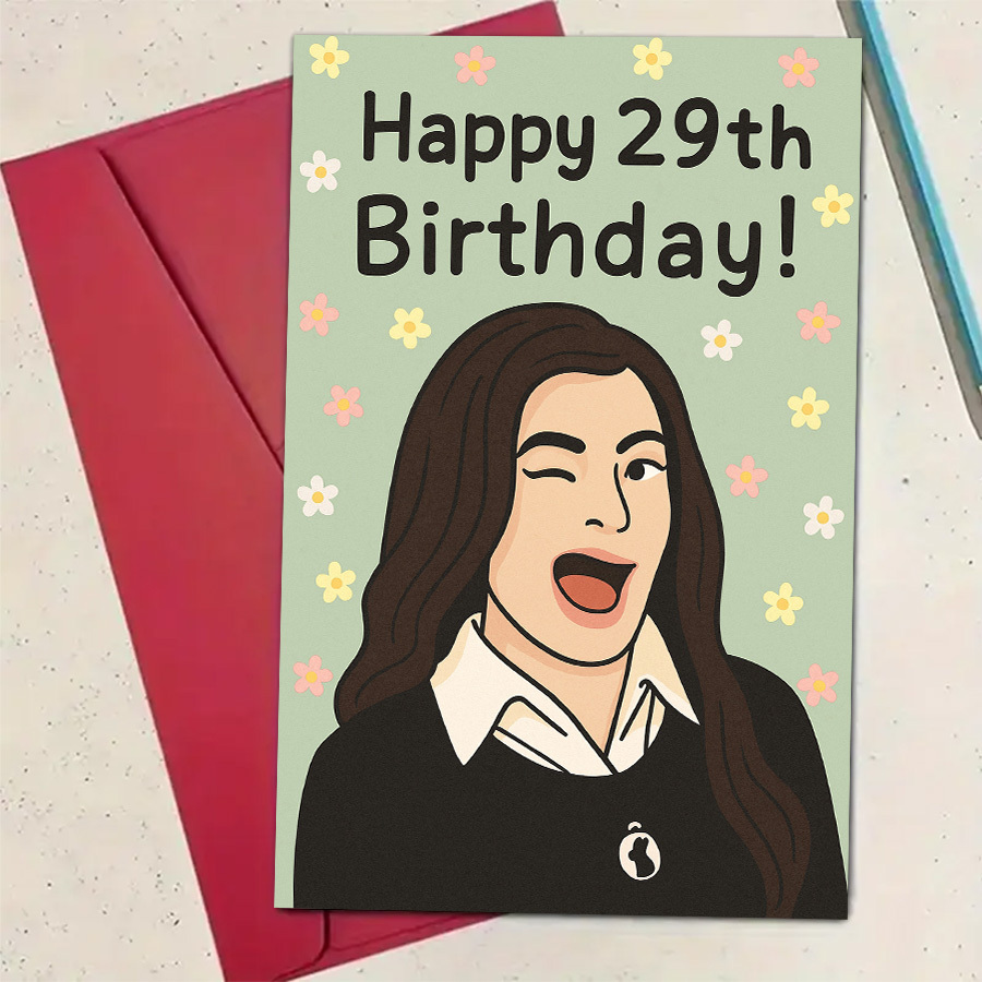 Image of 1pc "happy Birthday Card For Her, Featuring A Fun And Design, Making It A Perfect Gift For Or Family, Ideal For Celebrations And " Envelope Greeting Card