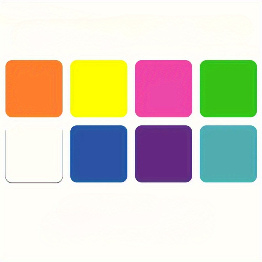 TEMU 160 Transparent Sticky Notes, 8 Colors Cute Square Waterproof Sticky Notes, Translucent Sticky Notes, School Office Supplies (1.69*1.69 Inches)