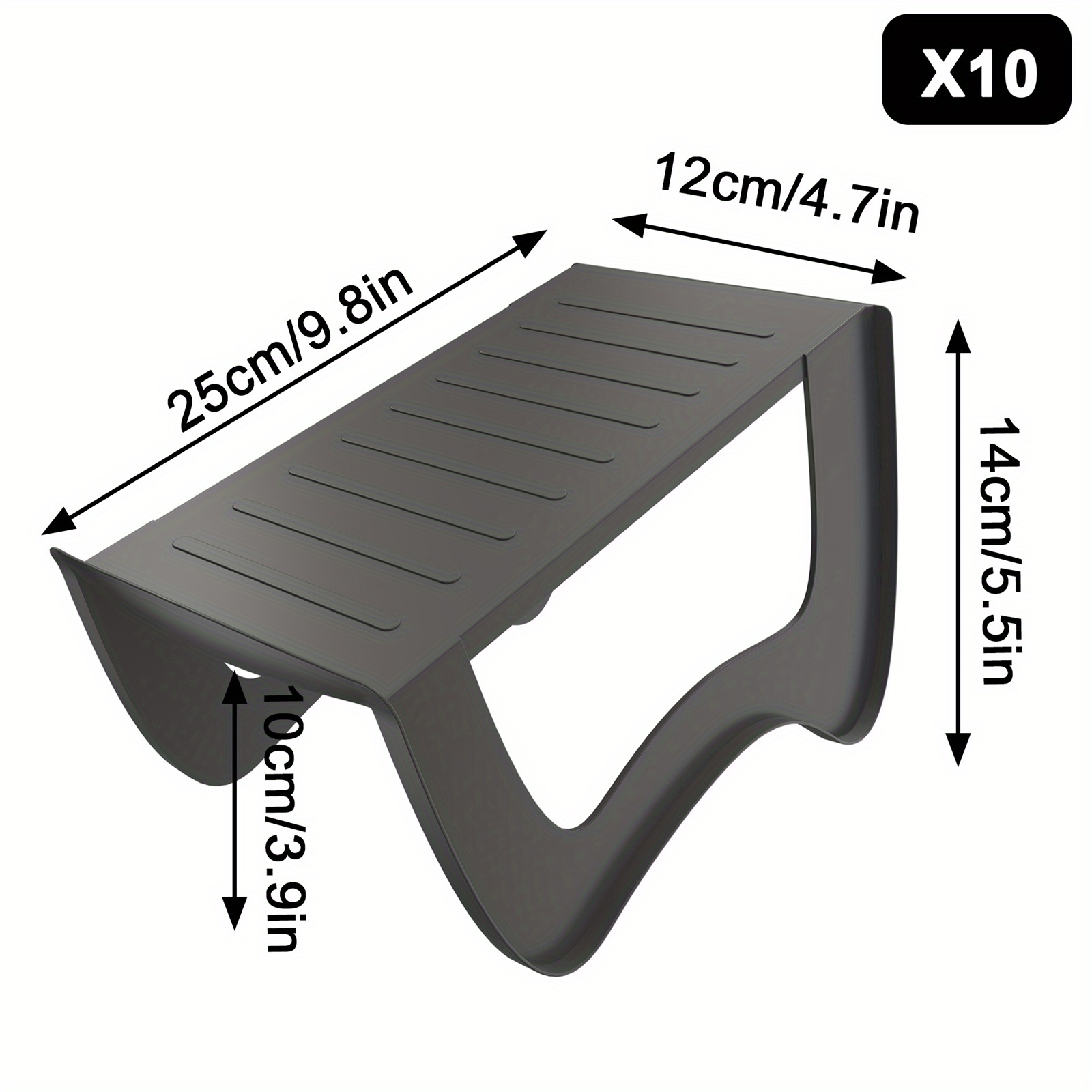 TEMU 10pcs Non-slip Shoe Rack Shoe Slot Storage Rack Stackable Shoe Storage Rack Double-layer Shoe Storage Rack 25x14. 5x14 Cm Shoe Rack Gray White