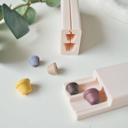 soft pottery polymer clay flowerpot bead roller plant pots bead shaping tools set for earrings pendant and jewelry making 3d printed plastic mold for clay bead making