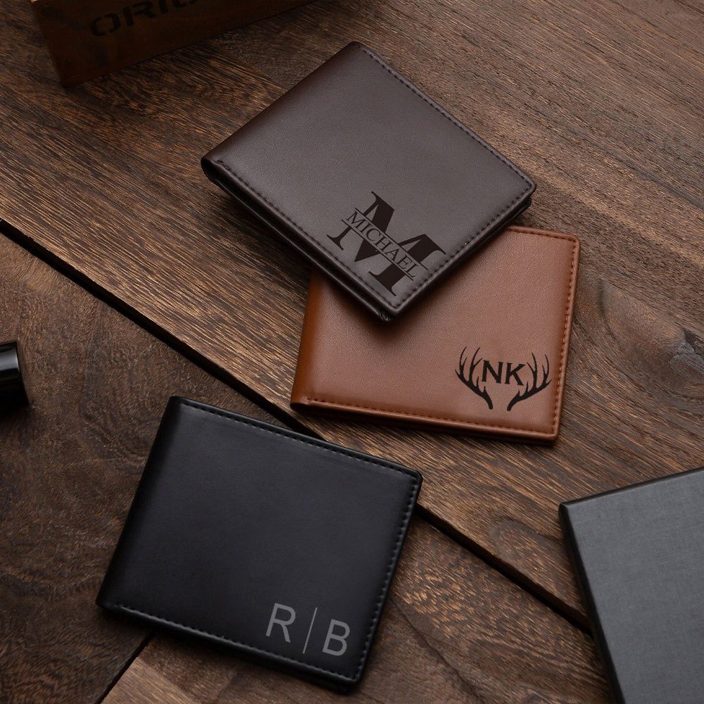 personalizado] 1pc billetera personalizada hombre billetera Temu - Main Image