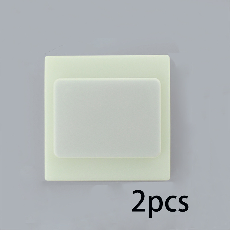 2pcs Silicone For Switch Protective Cover, Luminous Free Sticking Socket Protective Cover For Switch Cover Sticker Household Glowing Transparent 8.5cm×8.5cm