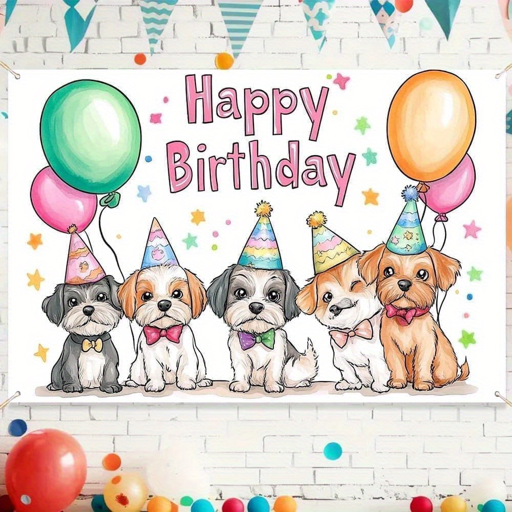 Adorable Puppy Happy Birthday