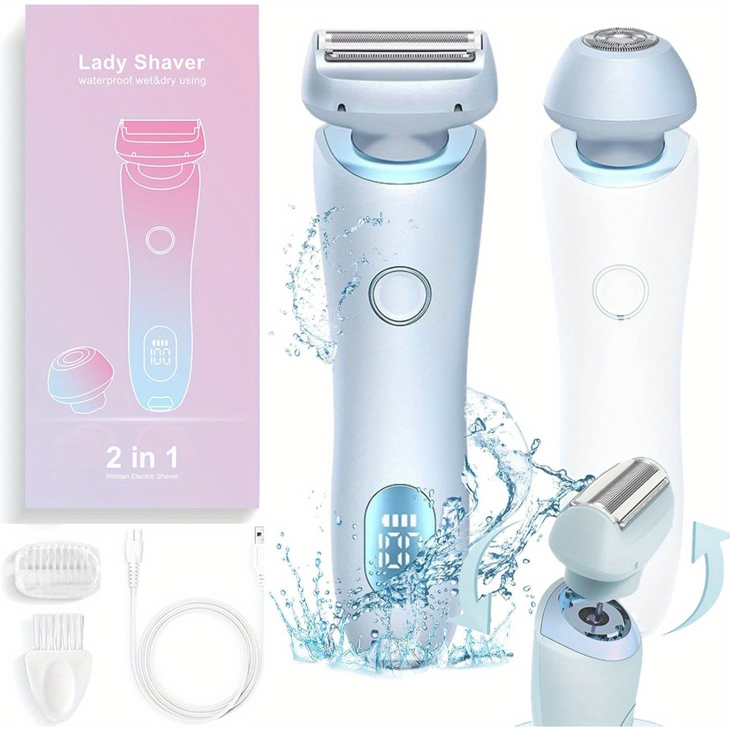 2 in 1 womens electric trimmer   bikini specific wet dry use rechargeable fits body   legs under  comfortable grip usb charging battery   for smooth shaving personal care device sleek grooming tool versatile grooming tool   grooming personal care accessory womens grooming tool wet and dry use rechargeable battery body shaving   durable construction personal care Product details 0