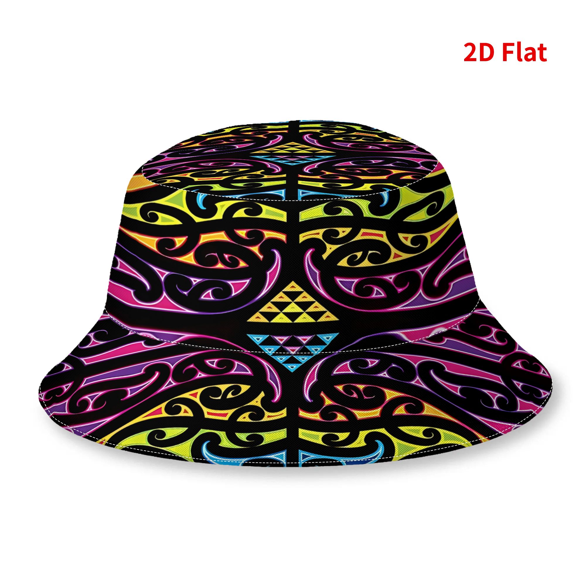 TEMU 2d Print Maori Print Pattern Buckethat Unisex Headwear Parties Hip Hop Hat For Street Headwear