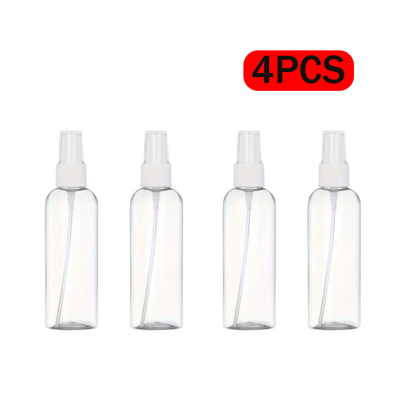 TEMU 4pcs, Transparent Plastic Spray Bottle, 50ml/1.69oz Fine Mist Spray Bottle, Glass Cleaning Spray Bottle, Travel Separate Bottle, Makeup Refill