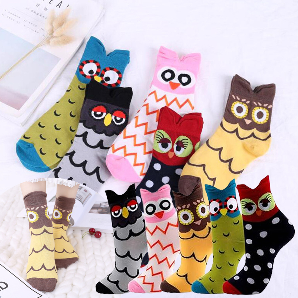 

5pairs Womens Funny Socks Cozy Cute Printed Patterned Fun Socks Novelty Cat Socks For Women