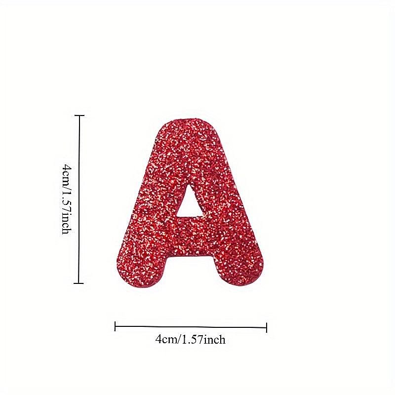 78pcs Glitter Foam Letter Stickers for DIY Crafts & Decor