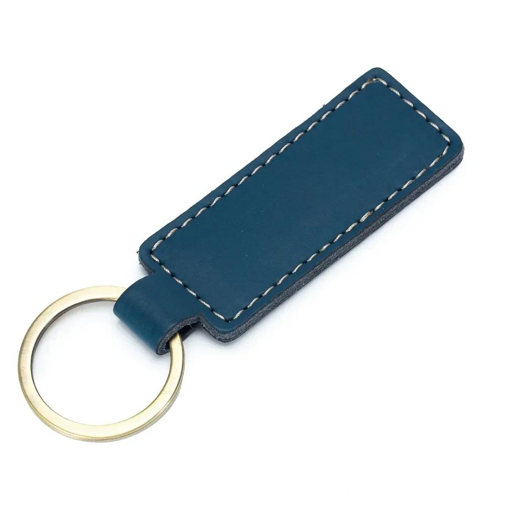 TEMU Customized Name Logo Multi Solid Color And Minimalist Keychain Car Motorcycle Family Keyring Men And Women Gift