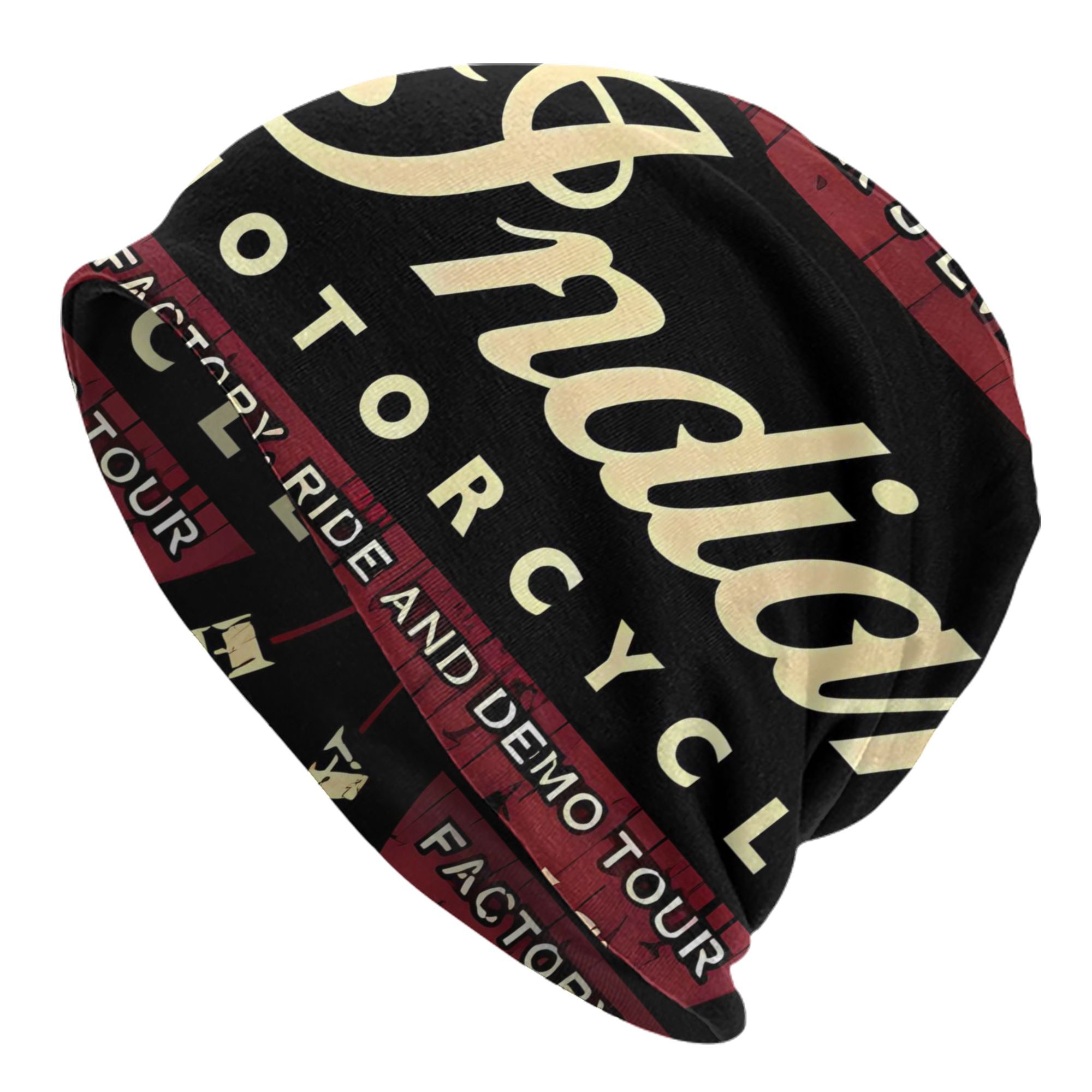 TEMU 2d Print Design [motorcycle] Unisex Beanie Hat Without Brim With Map Of America For Streetwear