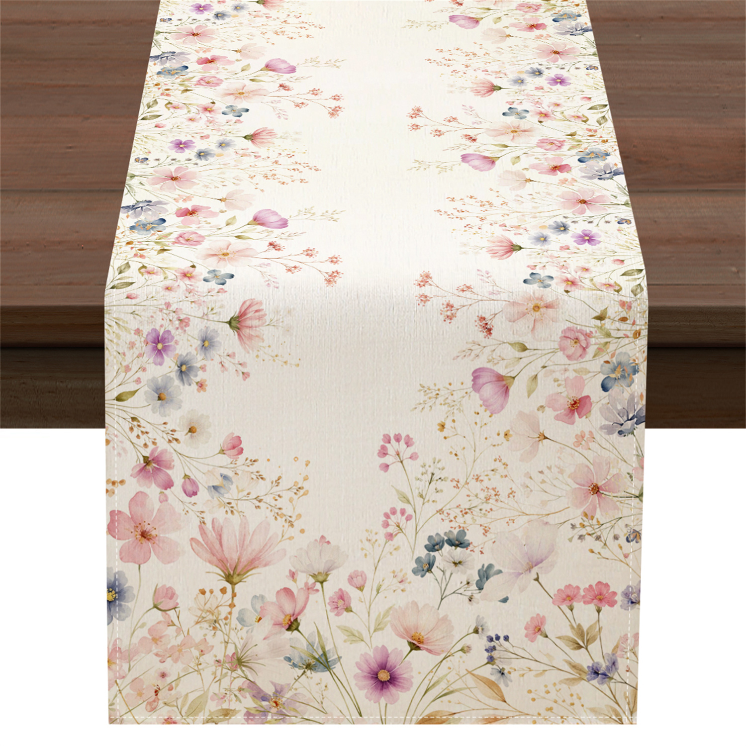 TEMU Nappe à fleurs multicolores en aquarelle, pour les réunions à , les fêtes et la décoration de table