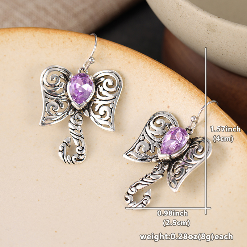 Distinct Retro Elephant Ear Hooks Earrings for Women