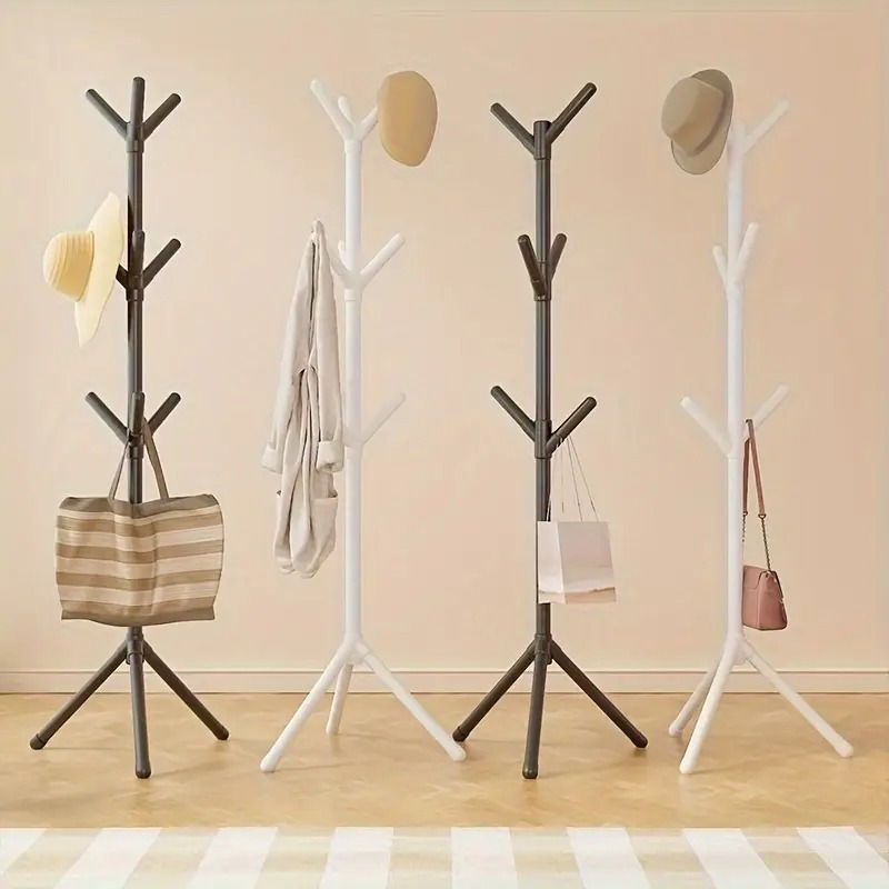 Independent Tree-Shaped Wrought Iron Coat Rack, Easy Clothing Storage Artifact! Durable Metal Frame Lightweight Design, Suitable for Suits, Hats, Bags, Living Room / Bedroom / Home Office Universal, Modern Decoration + Storage Double Effect!