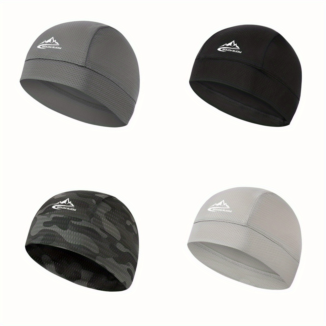 TEMU Set Of 4 Cooling Liners For Biking And Running, Lightweight Mesh , Sweat-absorbing Headband For Men And Women, Shielding, , Under Bicycle And