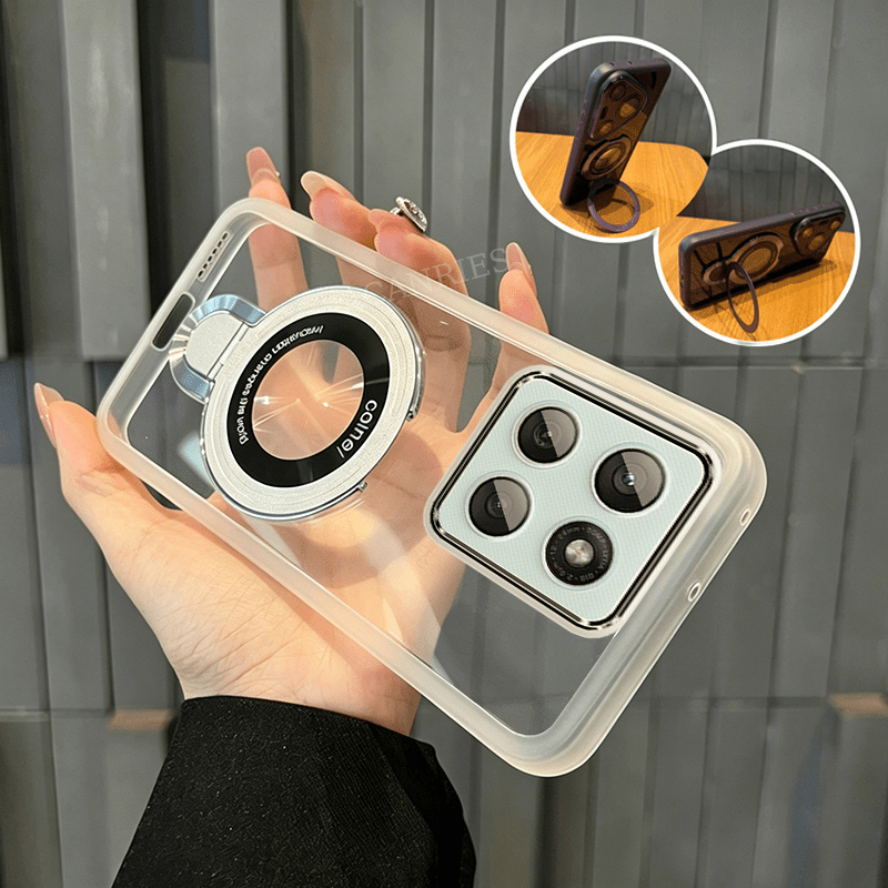 TEMU Phone Case: Acanries Case For Motorola For Moto Edge 70/ Edge 70 Fusion/ Edge 70 With Magnetic Fold Holder Luxury Girl For Man Transparent Soft