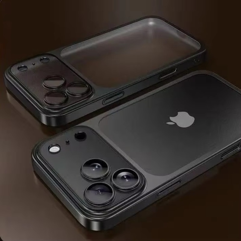 TEMU Phone Case - Luxury Plated Matte Hard Phone Case For Iphone 18 Pro Max 18 Pro Camera Lens Film Protector Frosted Shockproof Cover
