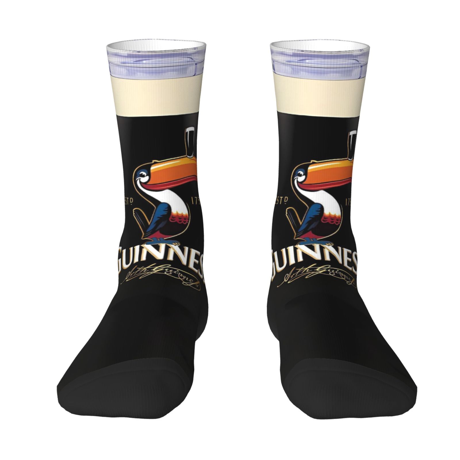 TEMU 1 Pair Men's Novelty Socks, Beer Festival - Beer Enthusiast Gift Socks, Wear, Unique Themed Design, Durable Fabric, Collectible Socks