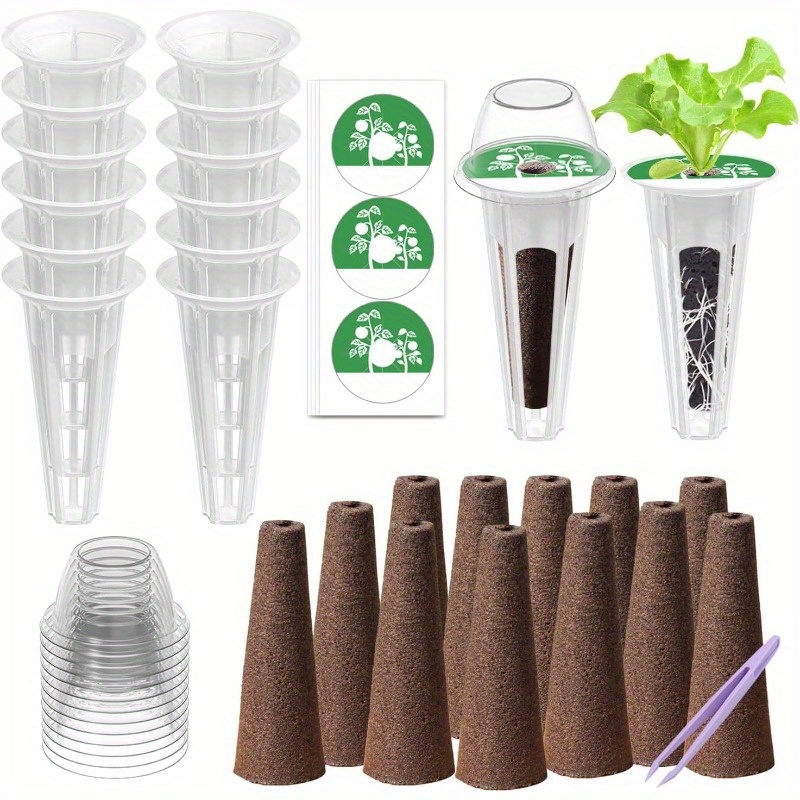 Lot De 50 éponges De Croissance Hydroponique – En Sphaigne, Biodégradables, Pour Germination Légumes Fleurs