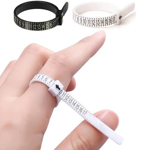1pc of finger measuring tool with scale finger measuring ruler ring reusable ring measuring tool