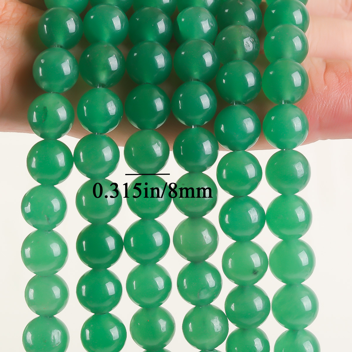 TEMU 25pcs Aventurine Loose Beads, 1 Strand Round Polished Beads 6-8mm, Natural Stone With Golden-brown Stripes& Black Spots, Bohemian Style For Diy
