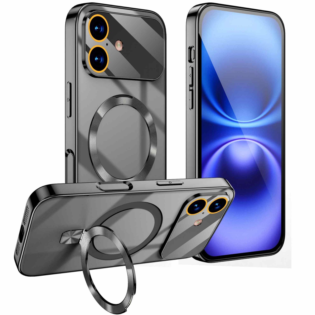 17 series original phone orange colors design luxury magnetic stand phone case sutible for iphone 17 air 17 pro   15 14 13 12 pro max high quality dust and   case scratch resistant surface that offers   protection after Product details 10