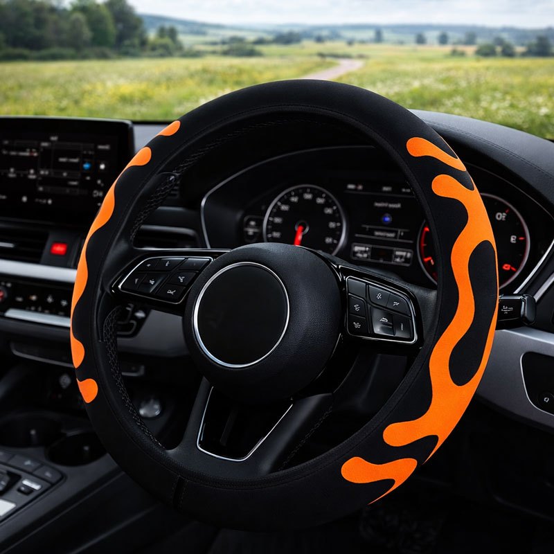 steering wheel cover compatible for most vehicles anti slip breathable soft steering wheel with milk   install suitable for cars trucks suvs unisex for men women Product details 6