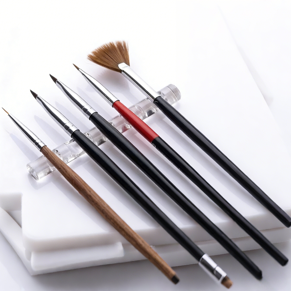 TEMU Acryl-Nageldesign-Werkzeug-Halter mit fünf Fächern, Aufbewahrungsbox für Nagel- Make-up-Pinsel, Stiftebecher für Zuhause, Schreibtisch-Organizer