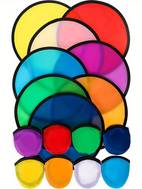 24pcs foldable flying disc or fan disc set folding flying beach party gift summer outdoor activities flying fan birthday party halloween christmas