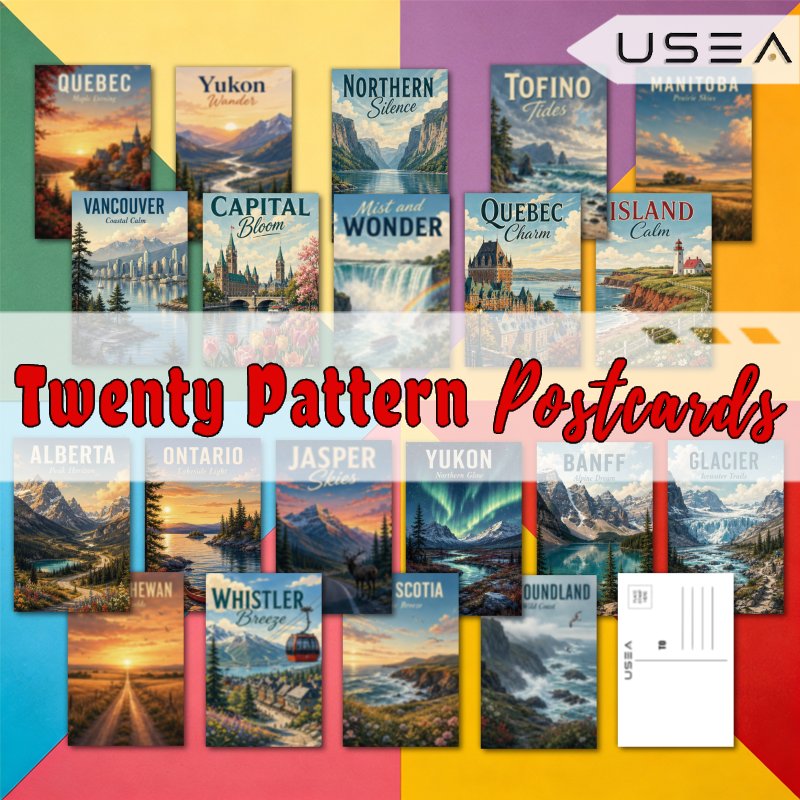 TEMU Lot de 20 cartes postales de voyage vintage, assortiment de cartes postales d' avec , urbains et nature, pack de cartes postales décoratives