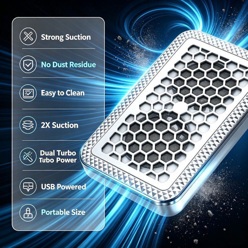 Dual-Turbine High-Efficiency Nail Vacuum