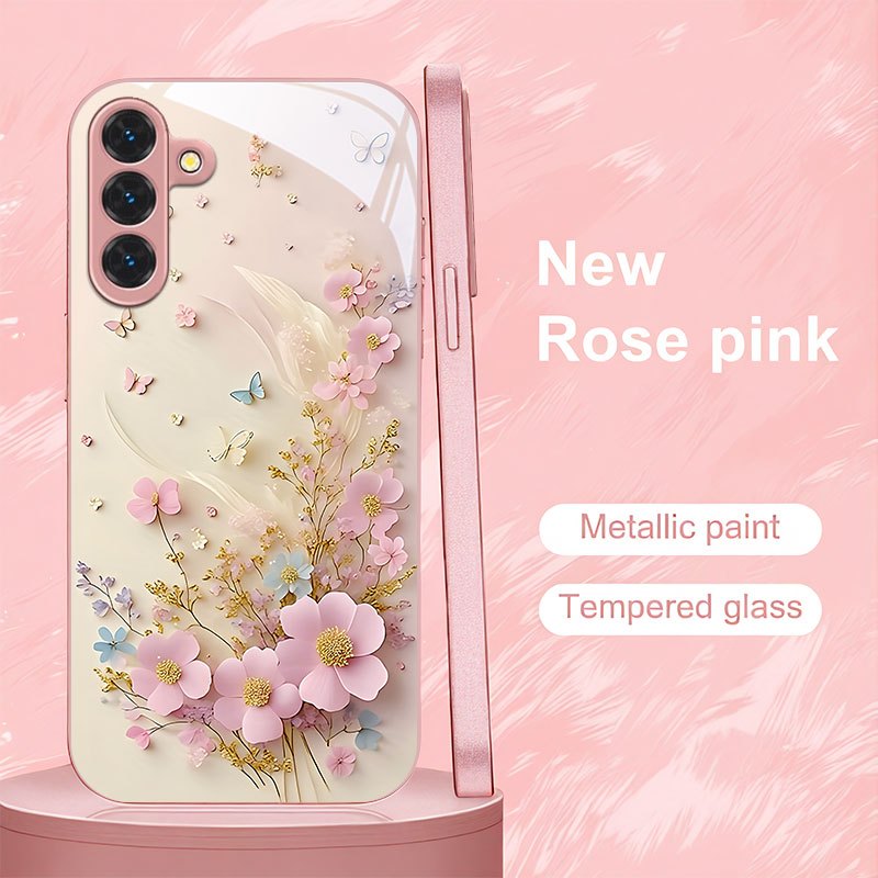 TEMU And Floral Pattern Phone Case Compatible With Galaxy