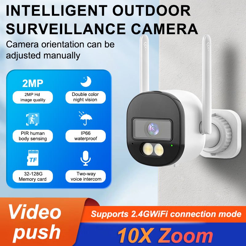 THIRYWO Wireless Outdoor Surveillance Camera, Smart HD 1080p WiFi Security Cam with Infrared Night Vision, Motion Detection via Mobile App, USB Powered, ABS, with No Battery, for Adults 14+, Easter & Christmas Gift details 1