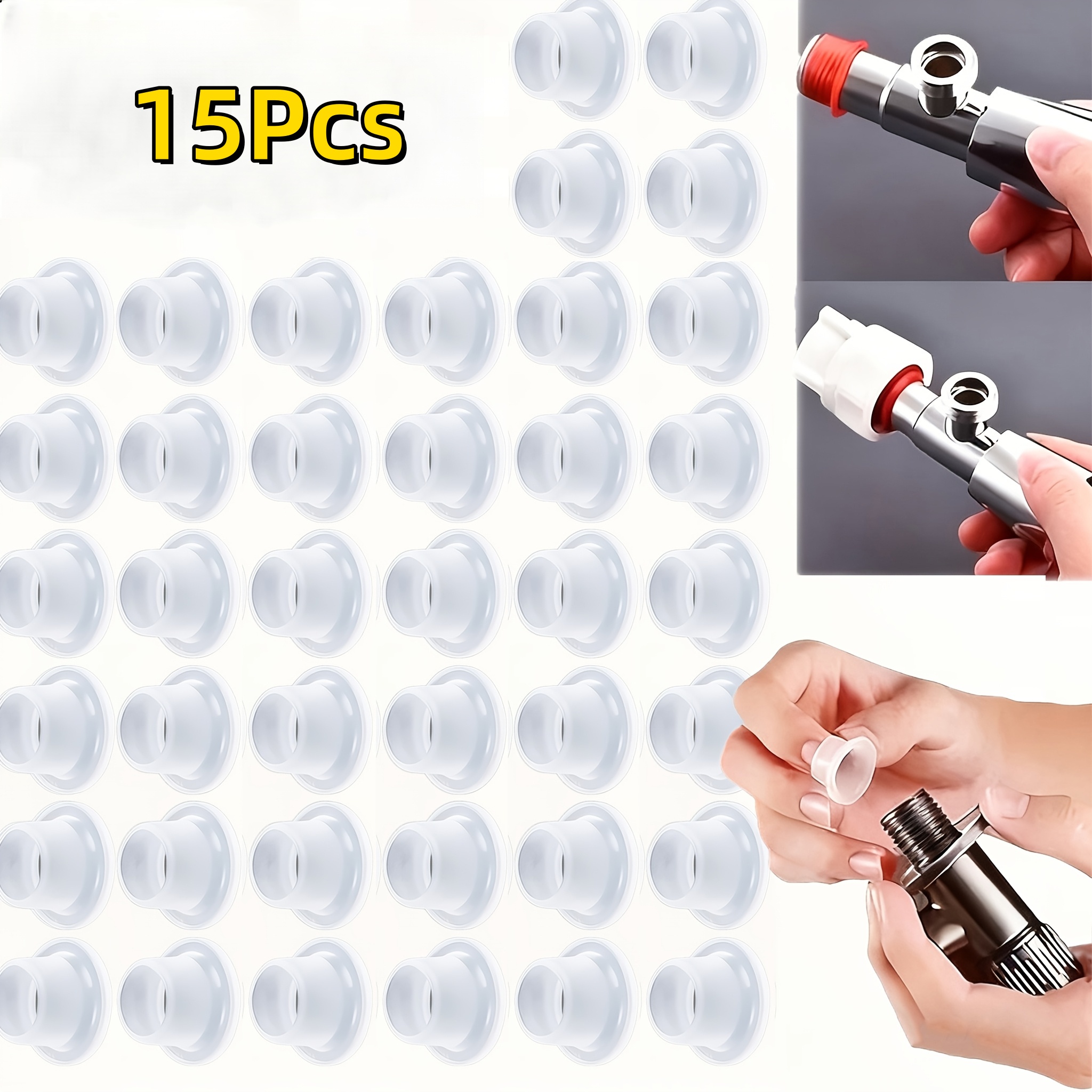TEMU 15 piezas de junta de de silicona de calidad para grifo, junta y cinta para goteos y fugas, impermeable y duradera, junta impermeable, junta