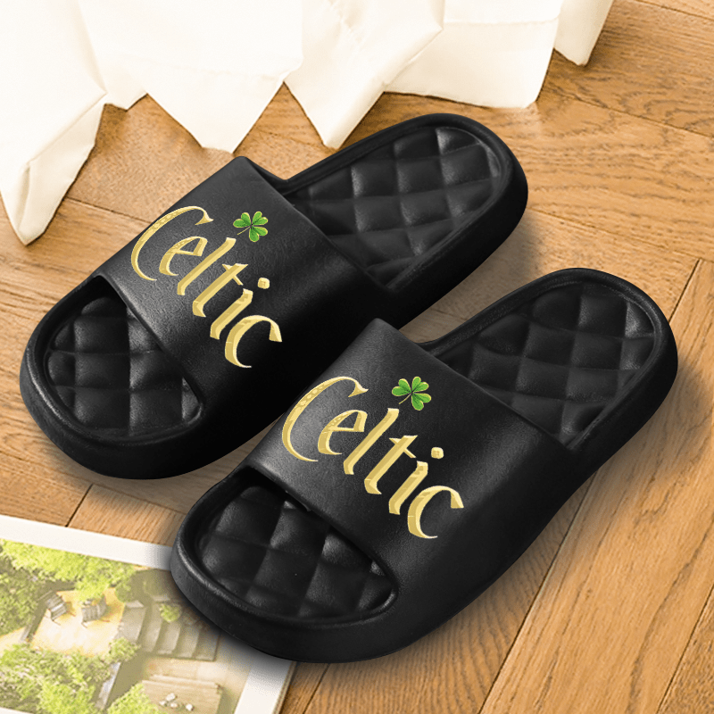 TEMU 1pc Celtic Printed Unisex Comfortable Sandals, , Indoor/bathroom Men's And Women's Ideal For Home And Beach, Home Slides, Father's Day Gift,