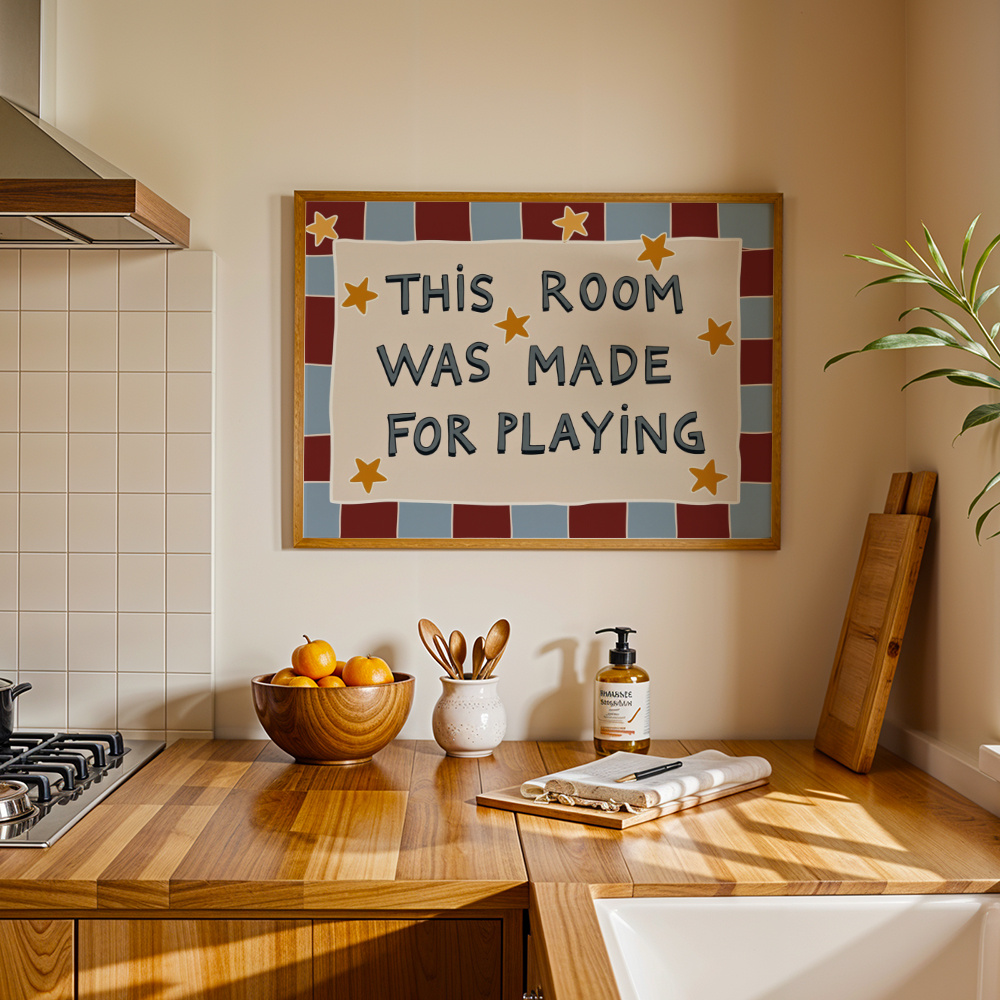 TEMU 2d Flat, 2d Flat, Retro Style Wall Arts Playroom Posters This Room Was Playing Canvas Prints Room Wall Decor Canvas Art Print For Bedroom