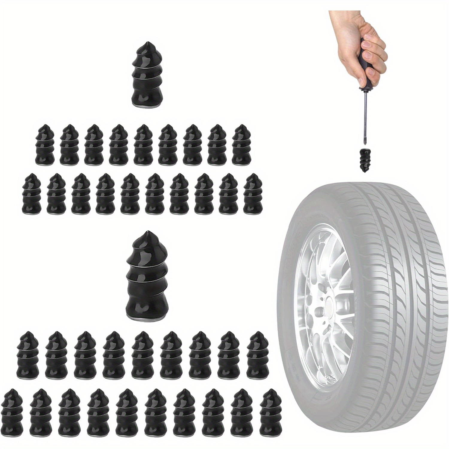 40 80pcs quick tire repair kit screw type tire puncture Temu Finland
