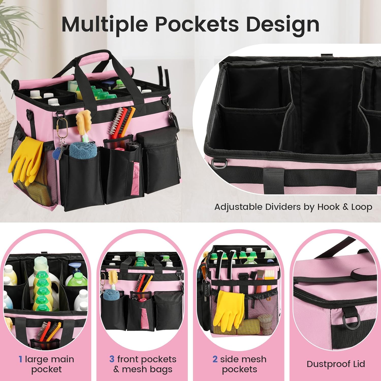 Cleaning Caddy Bag, Rolling Caddy Bag, Extra Large Rolling... product image 5