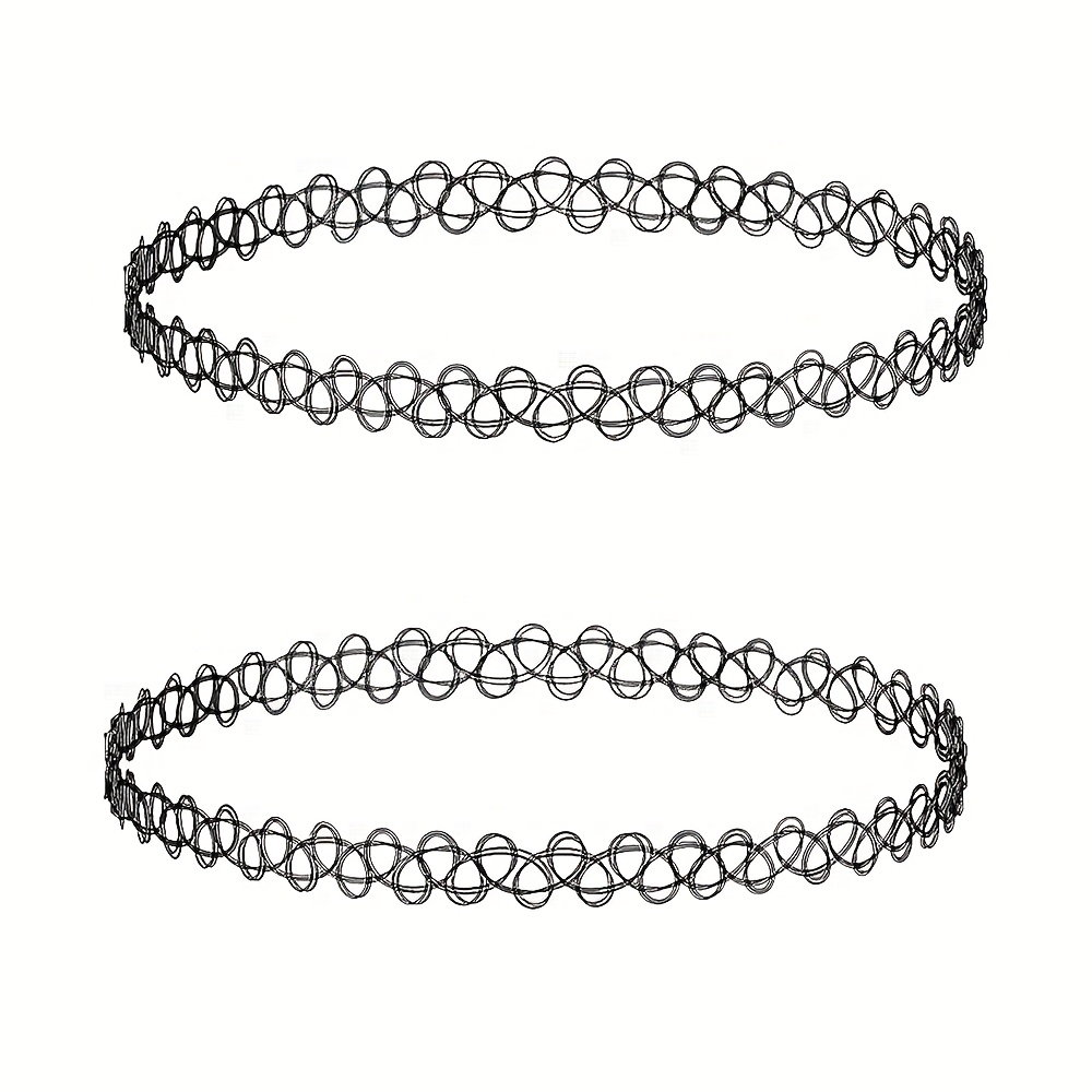 TEMU 2pcs Élastiques Multicolores Choker Style Bohème Vacances Ensemble de Femme Bijoux de Fête Ami Famille Cadeau d'Anniversaire