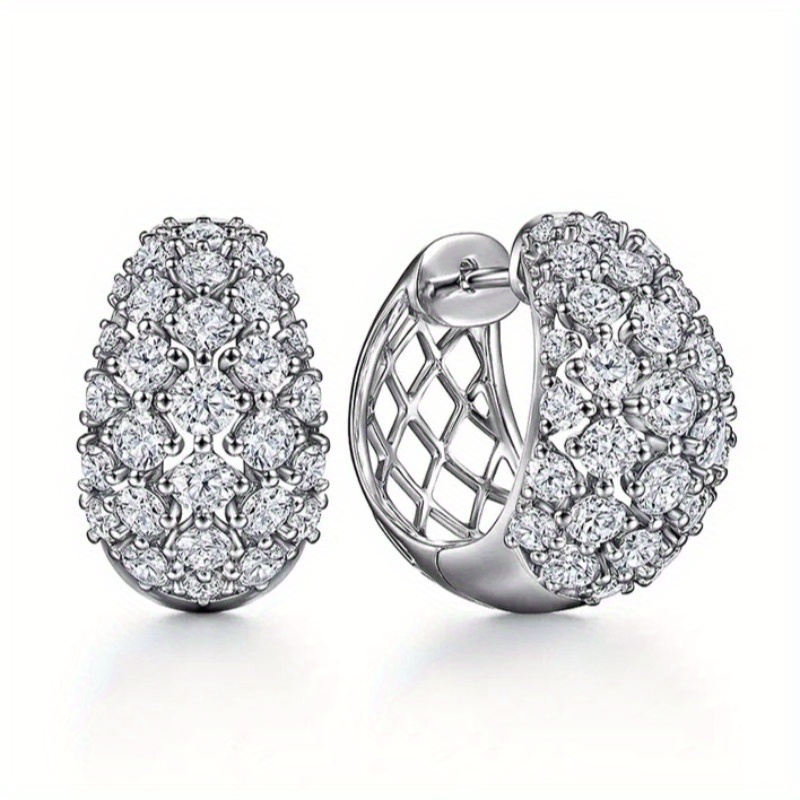 Image of Fashion Hollow Out Shape Hoop Earrings For Women Unique Birthday Vacation Jewelry Present
