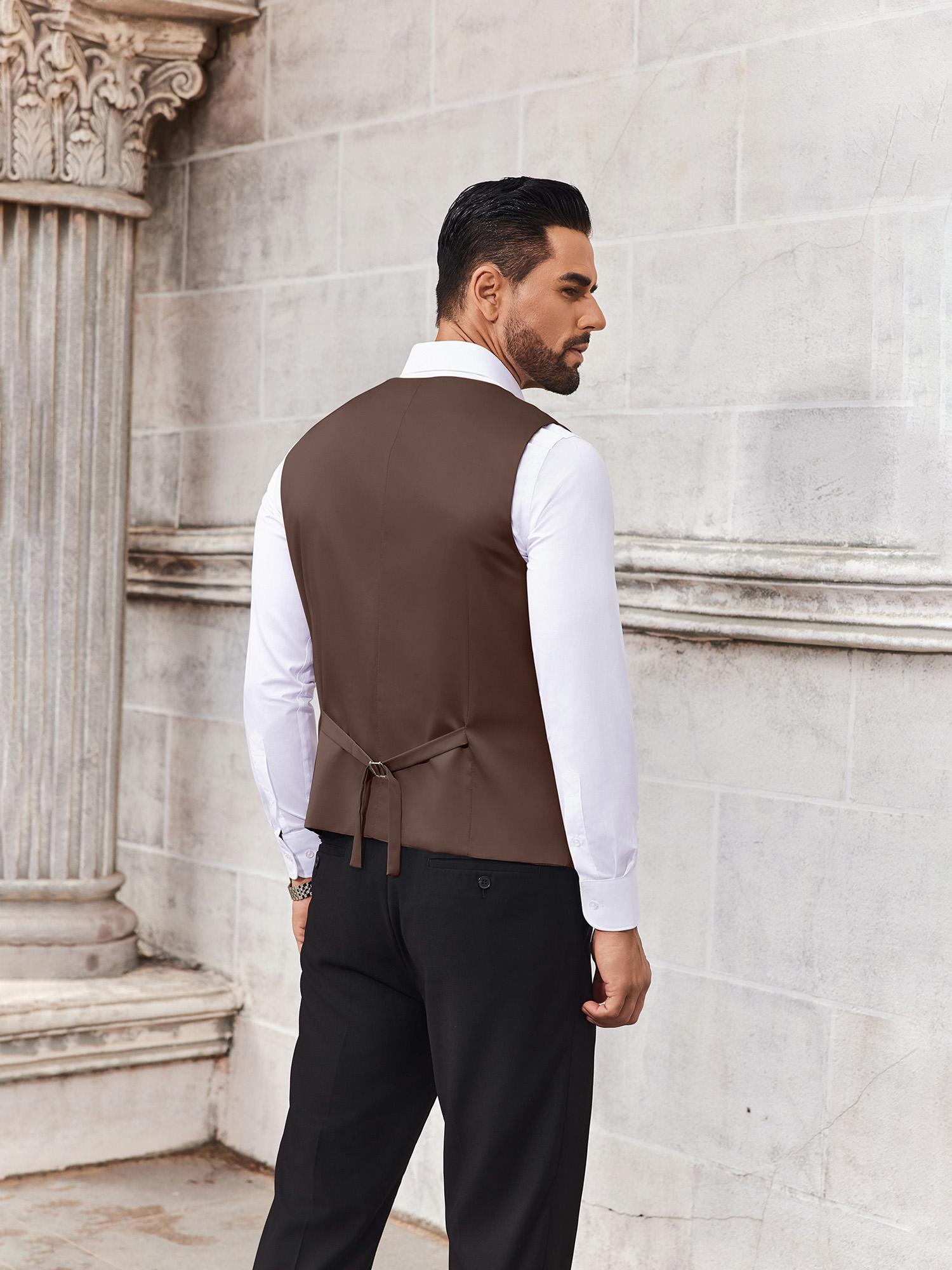 *'s Suit Vests Business Casual Vest Lightweight Formal Dress Vest * Fit  Waistcoat for Suits Tuxedo, image size:800x1067