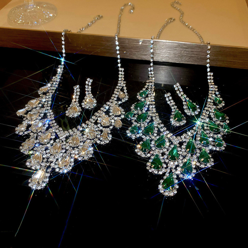 

Elegant Water Drop Tassel Necklace & Earrings Set - Vintage-inspired, Casual Attire Or Gifting, ,
