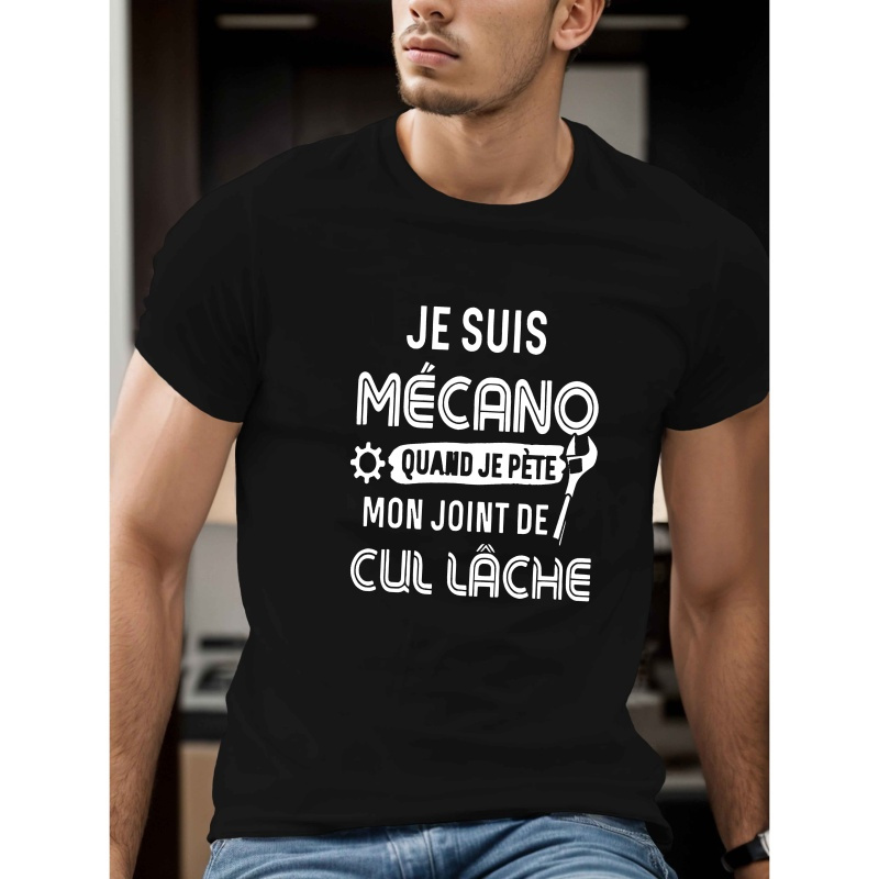 

T-shirt d'Été à Manches Courtes pour Hommes avec Imprimé DRÔLE FRANÇAIS