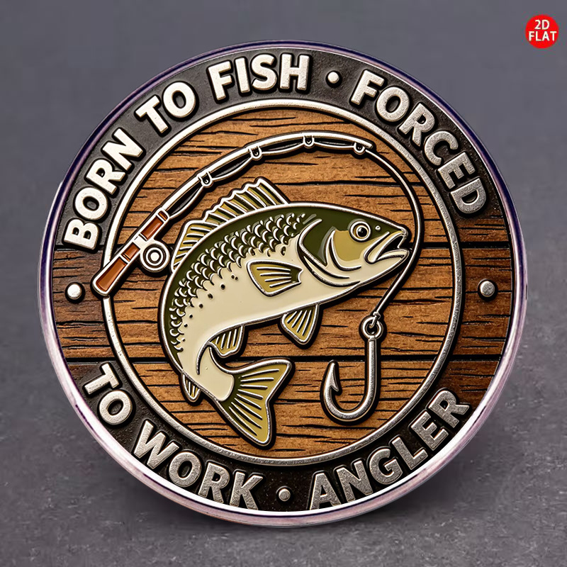 TEMU 1pc, 2d Stainless Steel Fishing Theme Brooch Creative Fish Shape Design Outdoor Enthusiast Accessory Personalized Badge Unisex Fashion Pin