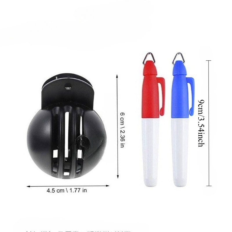 TEMU 1 Outil de traçage de double face pour balle de noire + 2 Stylos à pour balle de (stylo rouge et stylo bleu) Outil de terrain de