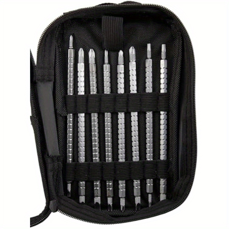 9 in 1 t type dual purpose   ratcheting screwdriver tool set with high torque alloy steel ratchet ergonomic pp tpr grip handle 9 bits sizes Product details 1