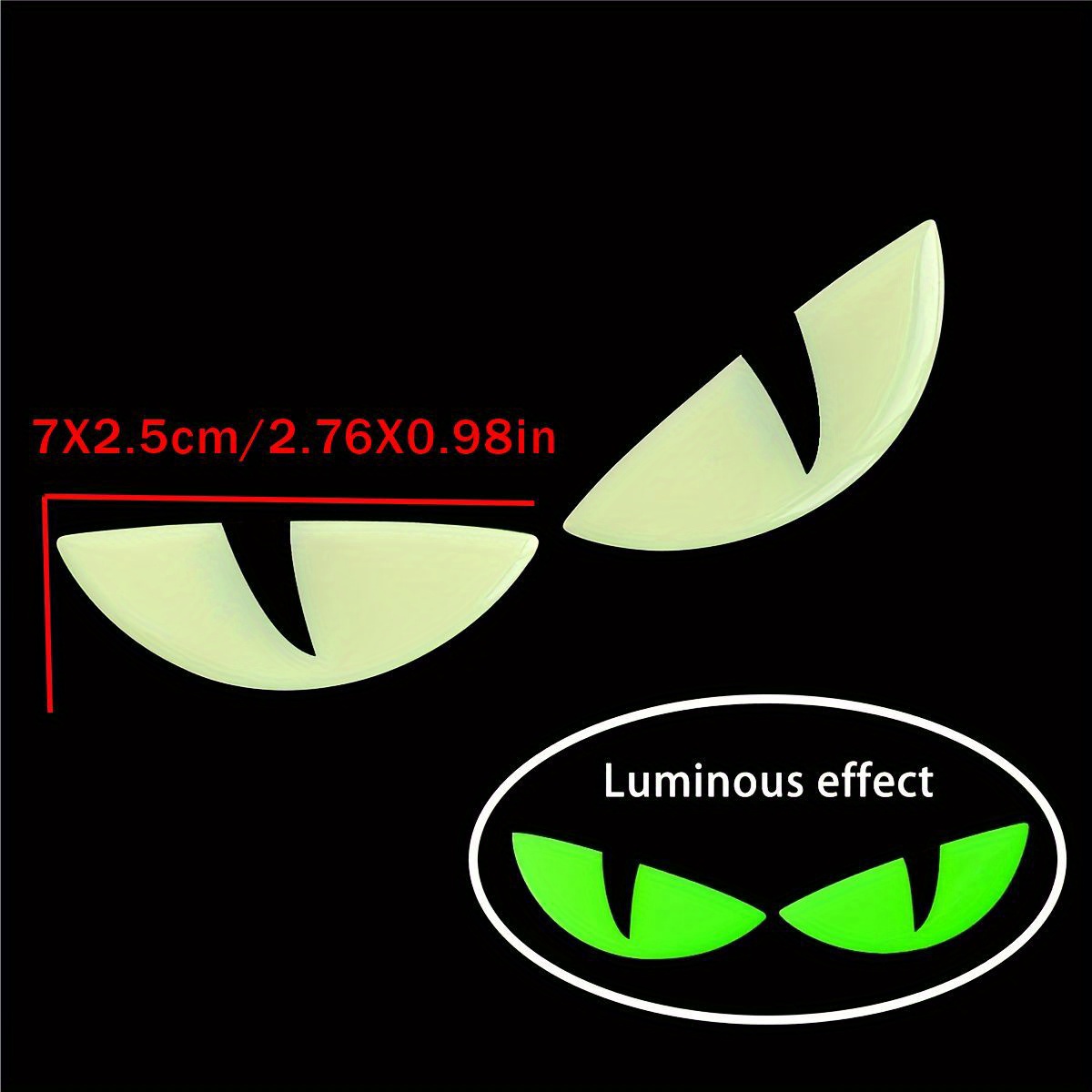Reflective Vinyl Sticker Compatible For Pcx, Nmax155/ - -the-dark Cat Eye Reflection, Durable Pvc Decal, Night Visibility Enhancer For Scooters, Motorcycles, Helmets