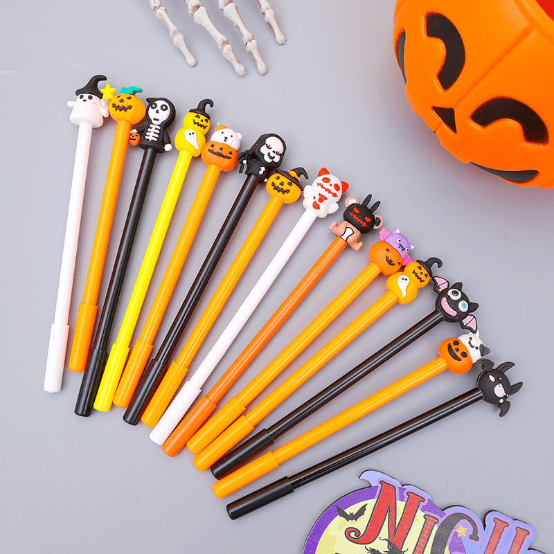Halloween Novel Writing Pens & Colored Pencils Set